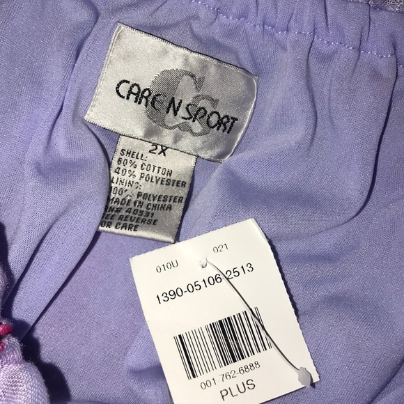 Care n sport dress lavender/pink flowers NWT plus. BIN G - Picture 5 of 6